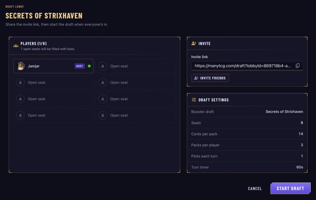 The draft lobby