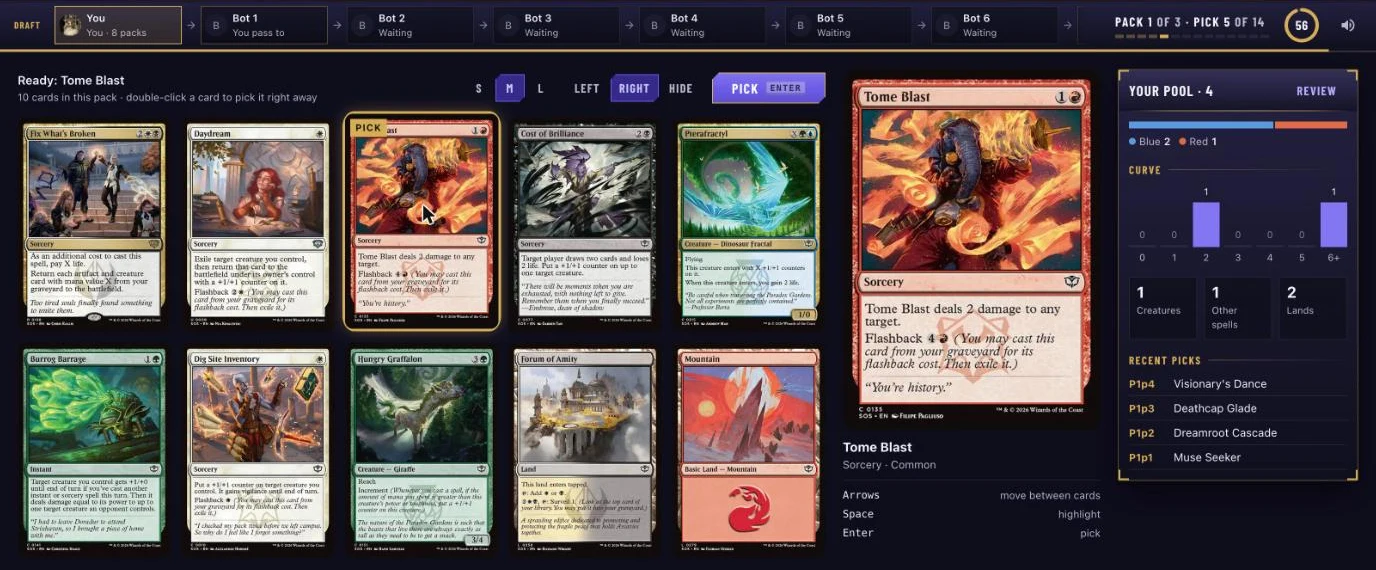 Picking from a pack