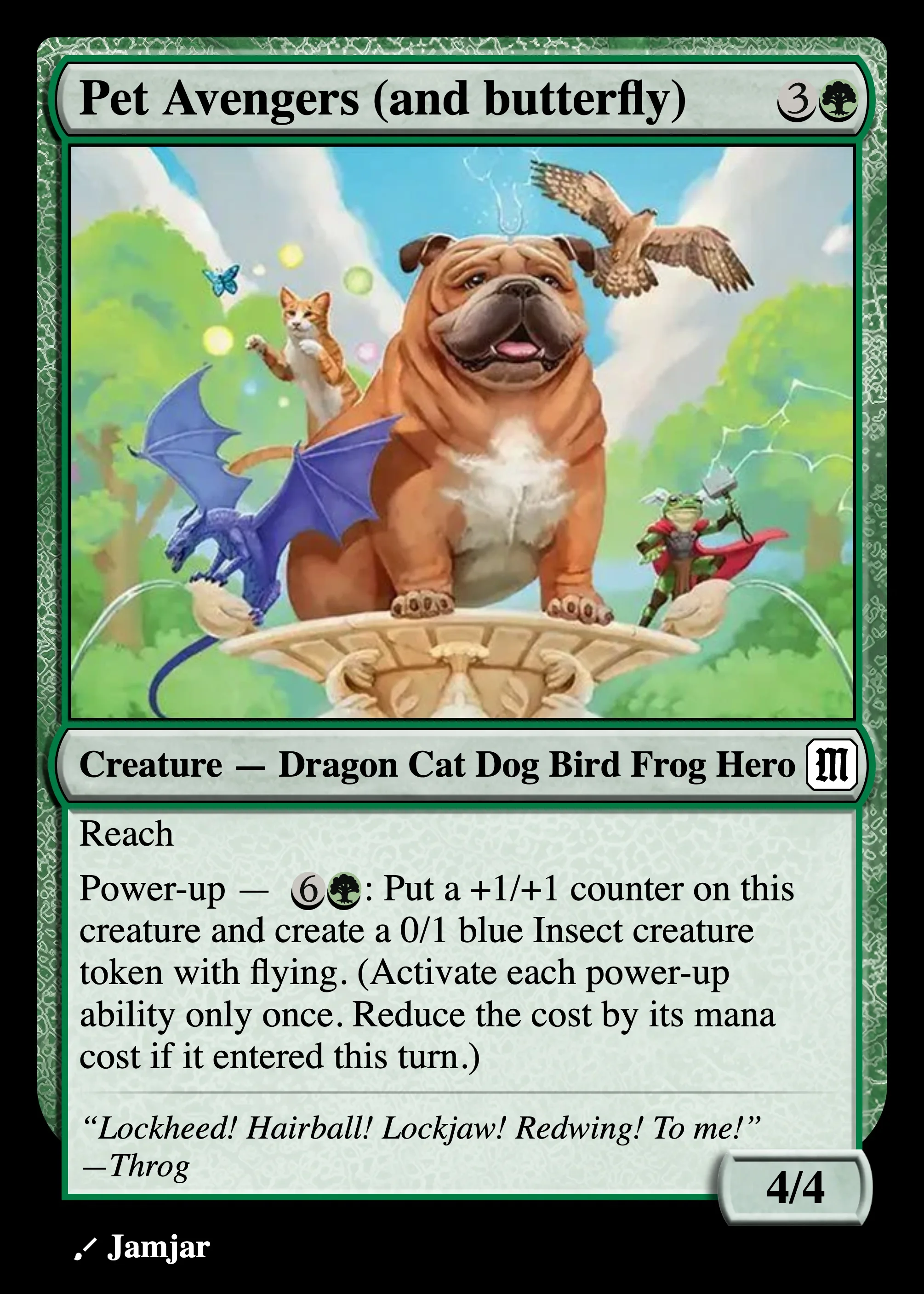 Pet Avengers (and butterfly)